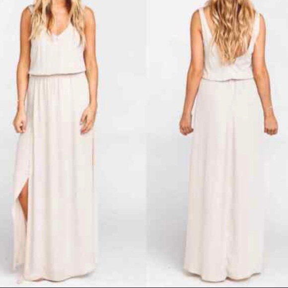 Show Me Your Mumu Kendall Maxi Dress Show Me The Ring Crisp Bridesmaid Med. - Picture 1 of 14